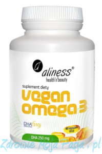 Omega 3 Vegan DHA 250mg x 60 kaps VEGE , Aliness