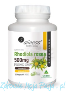 RÓŻENIEC GÓRSKI - Rhodiola rosea 500mg x 60 Vege caps, Aliness 