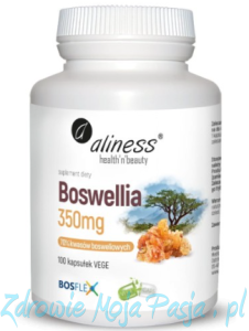 Boswellia 350 mg (70%/10%) x 100 Vege caps, Aliness  ( Kadzidłowiec )