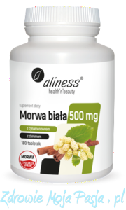 Morwa biała 4:1 z cynamonowcem i chromem 500 mg x 180 tabl , Aliness 