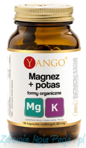 Magnez  + Potas - formy organiczne 90 kaps. YANGO 