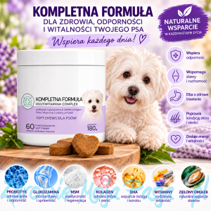 MULTIWITAMINA COMPLEX DLA PSA – KOMPLETNA FORMUŁA 60 porcji