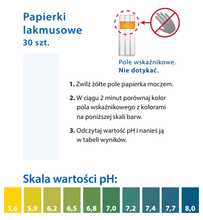 Papierki lakmusowe do pomiaru ph Instrukcja
